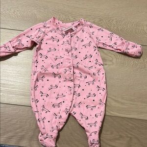 Pink Animal Print baby sleeper